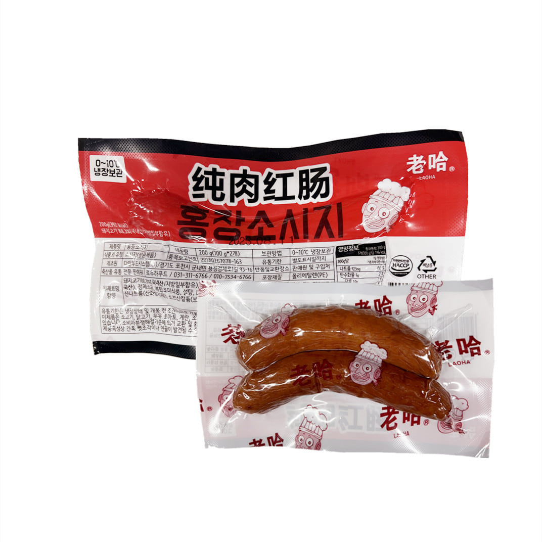 중국식품 로하 순육 돼지고기 소세지 홍장소시지 홍창 200g
